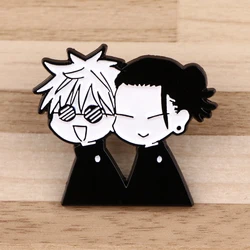 Satoru Gojo Enamel Pin Anime Badges on Backpack Lapel Pins Brooches for Women Fashion Jewelry Friends Gift