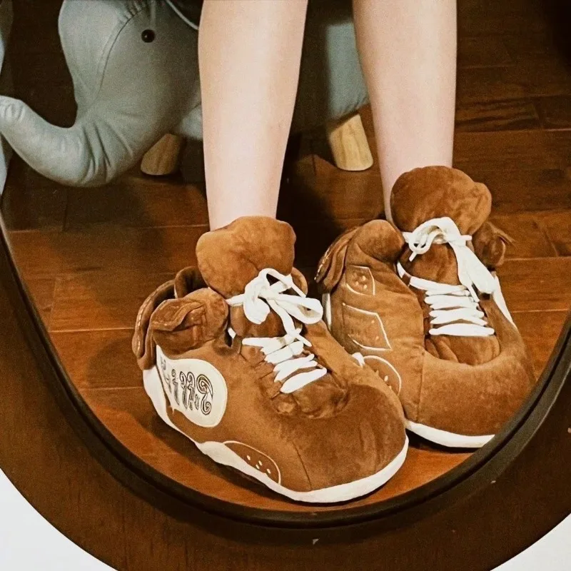 شخصية الرجال النعال المنزل داخلي زوجين المنزل نعال قماش شتاء دافئ و السمين أحذية قطنية هدايا للرجال Pantoufle