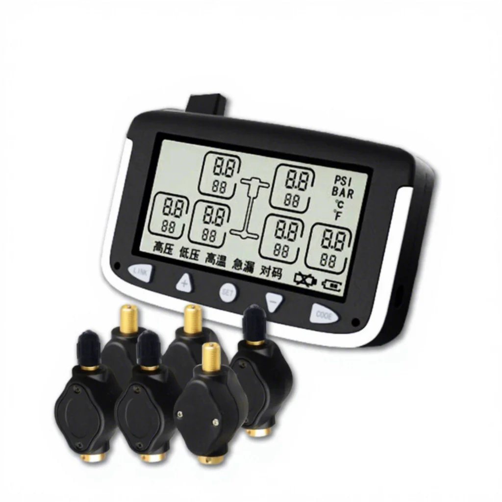 

Digital Truck TPMS with External Sensors Tire Pressure Monitoring System for 6-22 Inch Wheels