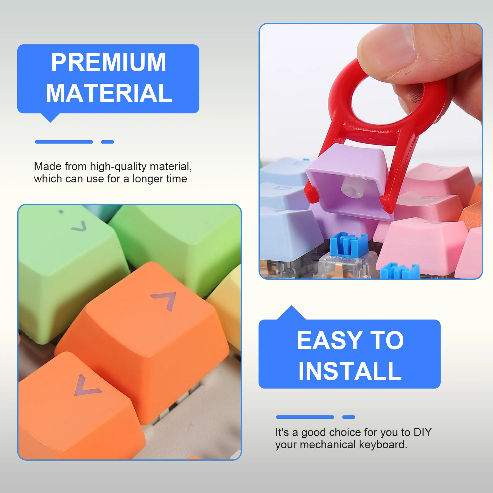 1 set di copritasti Pbt Set tastiera meccanica premium Sostituisci kit di copritasti Fornitura di tastiera colorata chic Accessori fai da te