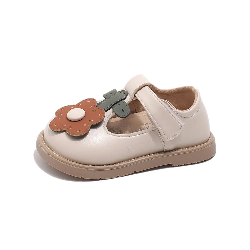 Fashion Girl Leather Shoe Spring New Kids Shoes Anti Slip Soft Bottom Girl Shoes Child Princess Shoes Girls' Versatile Bean Shoe