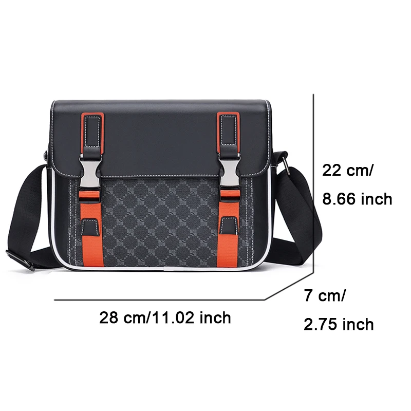 Imagem -04 - Bolsa de Ombro Empresarial para Homens Bolsa Crossbody Casual para Trabalho Marca de Luxo Bolsa de Couro Bolsa Mensageiro Masculina Designer