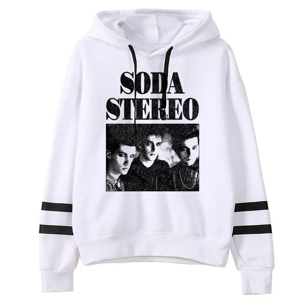 Soda Stereo hoodie streetwear manga soft fabric Japanese teen pullover winter graphic printed design funny