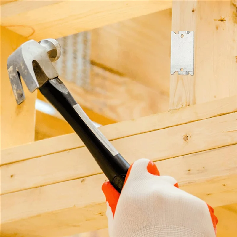 ABIT 100X Piastra per chiodi di sicurezza per borchie in legno Piastra di protezione del cavo Piastra di sicurezza in acciaio per piastra di protezione antichi per borchie in legno