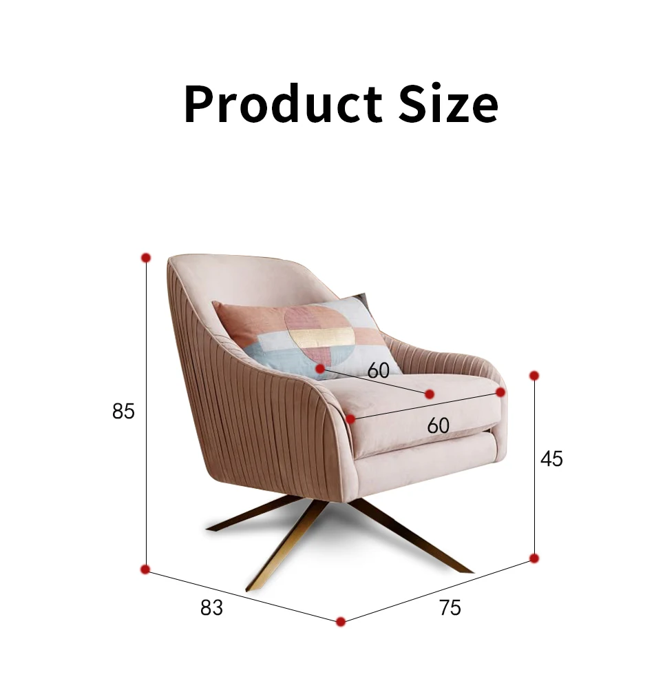 أثاث وحدات إسكندنافية كرسي غرفة معيشة فردي وردي كرسي أريكة لغرفة المعيشة الترفيهية الحديثة #5