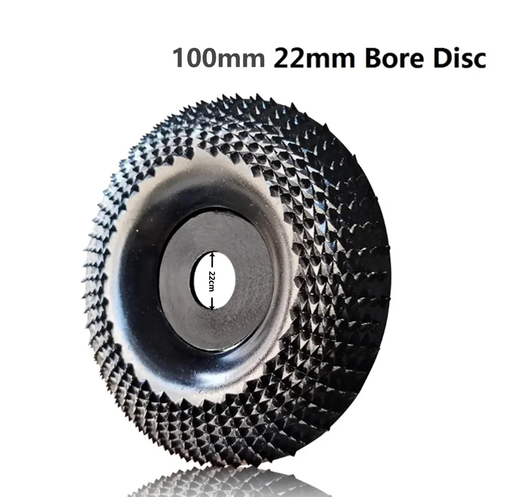 4 Inch 22mm Grinder Wheel Disc Wood Shaping Wheel Wood Grinding Shaping Disk Curved Grinding Disc Sanding Carving Rotary Tool