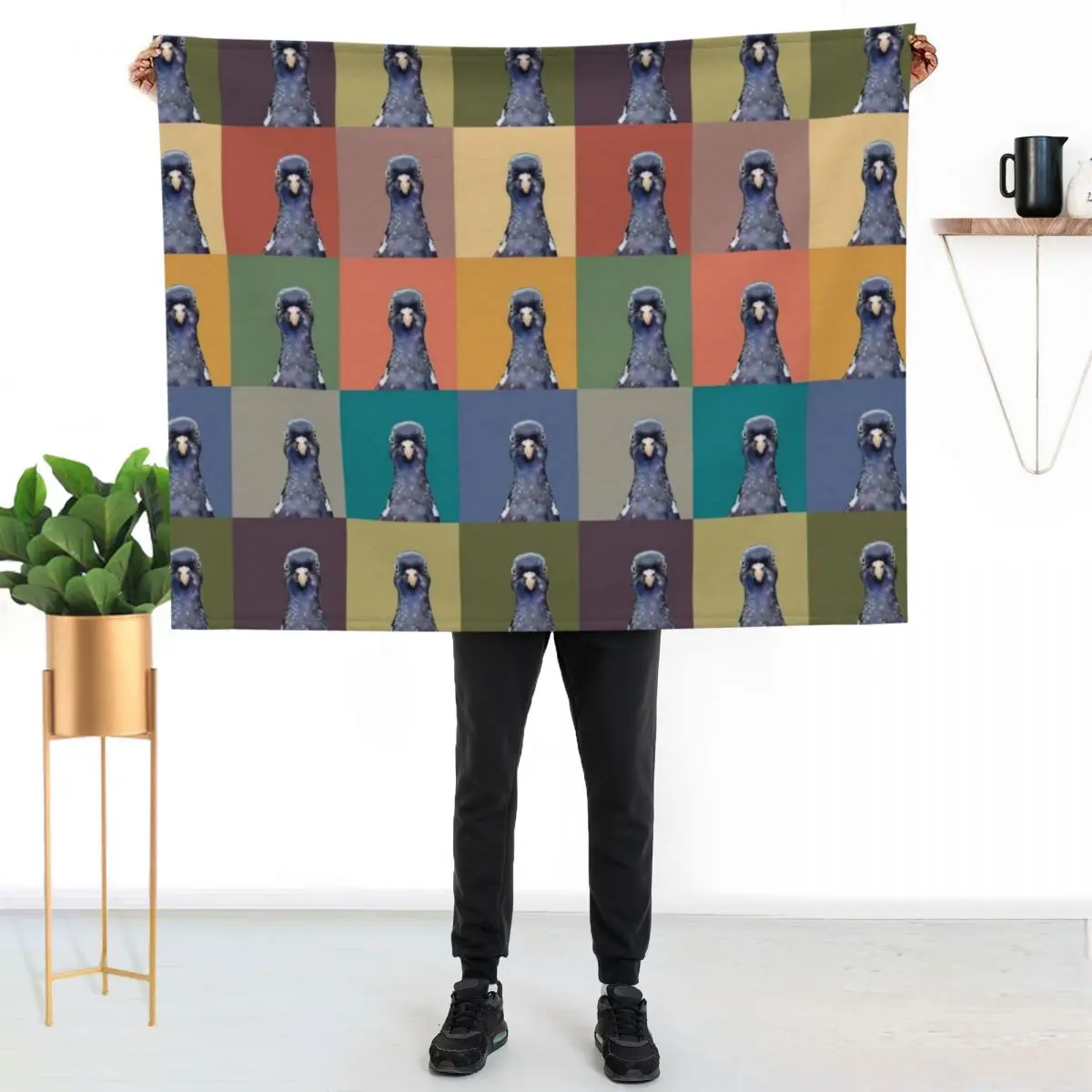 Pop Art Perry Pigeon Throw Blanket Luxury St Camping Luxury Thicken Luxury Designer Personalized Gift Weighted Blankets