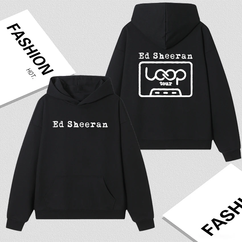

Худи Ed Sheeran Loop Tour 2026, турне осень-зима, мужское и женское, с длинным рукавом, повседневное, флисовое, свободного кроя, унисекс