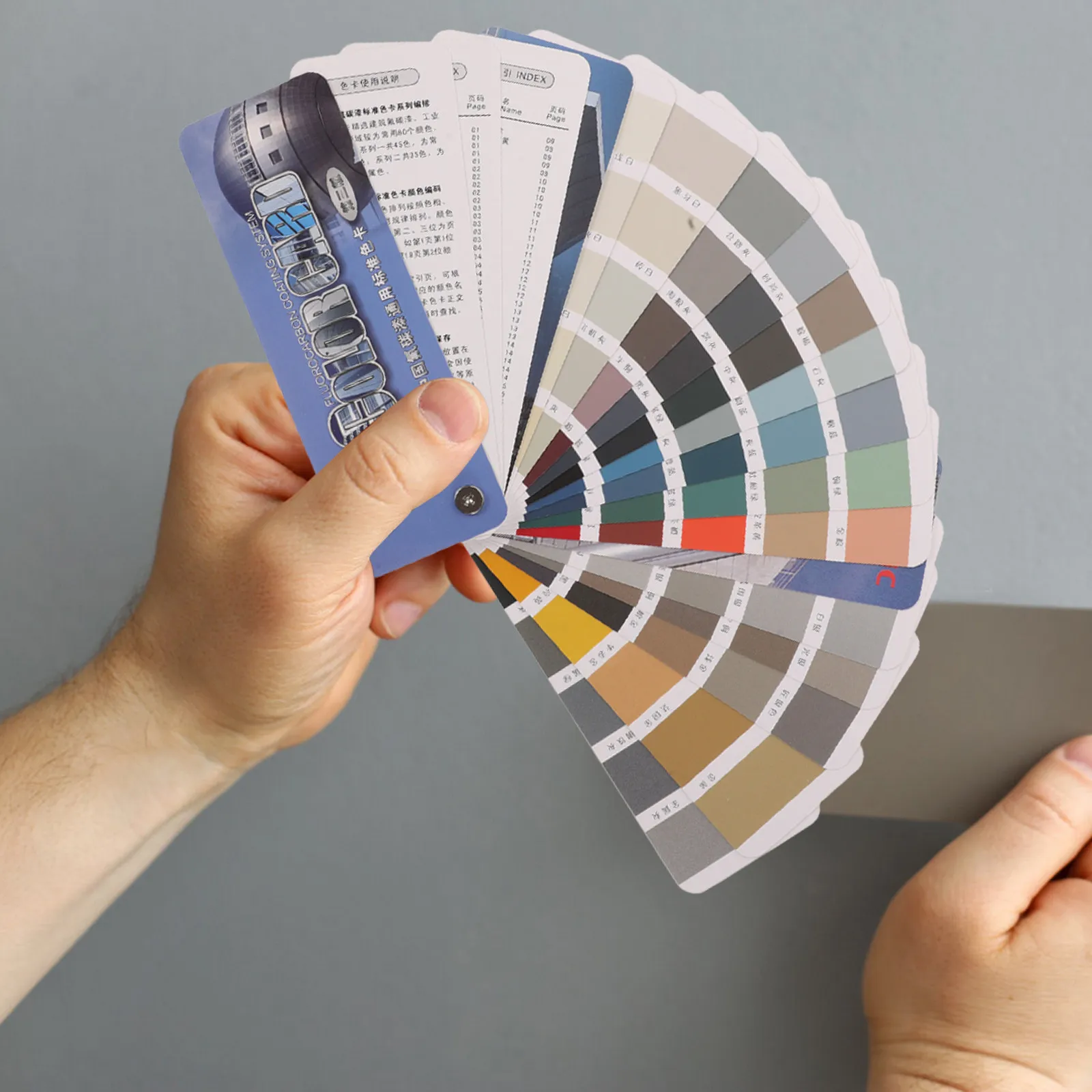 1Set Metal Paint Sample Cards Multi Standard Colors Floor Paint Color Sample Cards Accurate Color Matching Tool