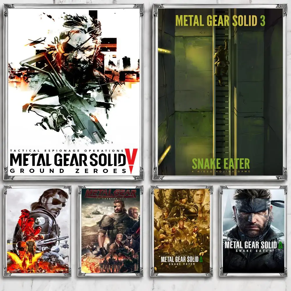 Game M-Metal Gear Solid Immersive Adventure Gaming Poster HD Wall Decor for Bedroom Living Room Dorm Bar Cafe Gift