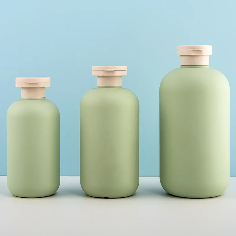 ソープディスペンサー用プラスチックシャンクボトル,透明プラスチックシャンプーボトル,詰め替え可能,フリップトップ用,ポンプボトル,200ml-500ml