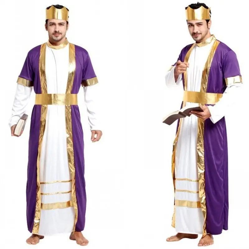 الكبار زي الهالوين التأثيري قناع الكرة أداء رداء الملك زيوس M0095 المرحلة زي التقليدية الصينية العرقية...
