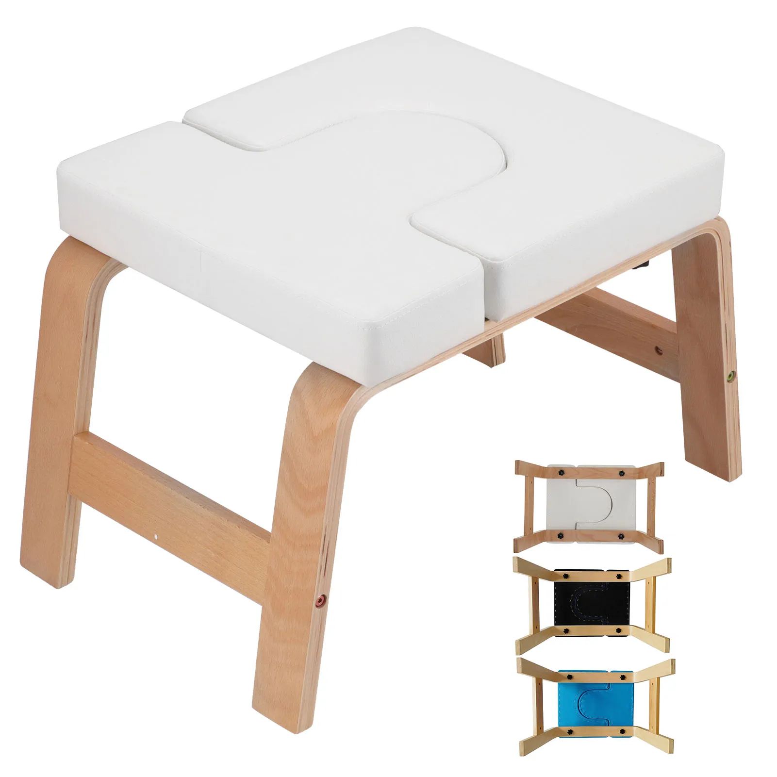 Headstand Fitness Accessory Wooden Portable Yoga Headstand Bench Balance Training Chair Fitness Accessory Yoga Headstand Bench