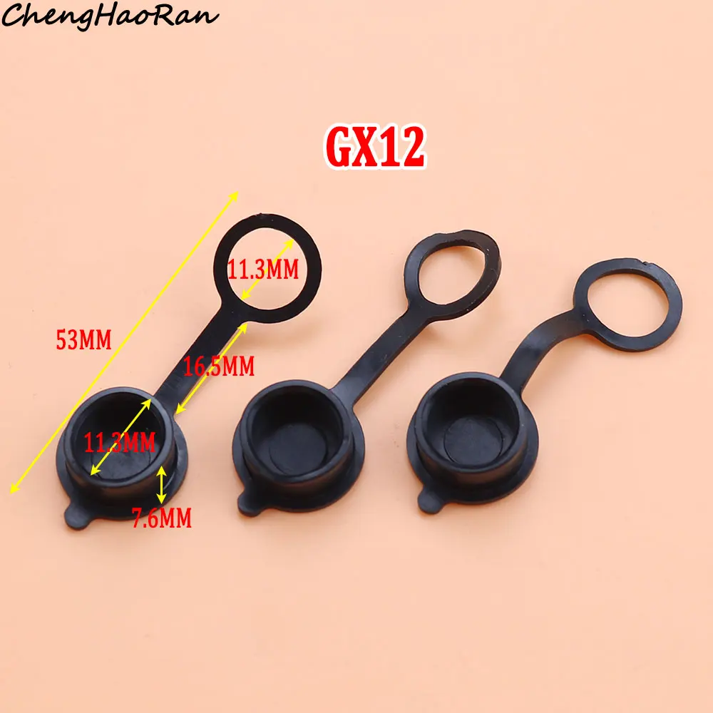 1/3/5 Pcs GX12 GX16 GX20 Aviation Circular Plug Socket Waterproof Dust Cap Welding Cable Connectors Rubber Protective Cover