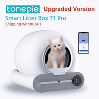 Tonepie Smart Cat Litter Box Automatic Self Cleaning 65L Fully Enclosed Cat Litter Box Pet Toilet App Control Ionic Deodorizer
