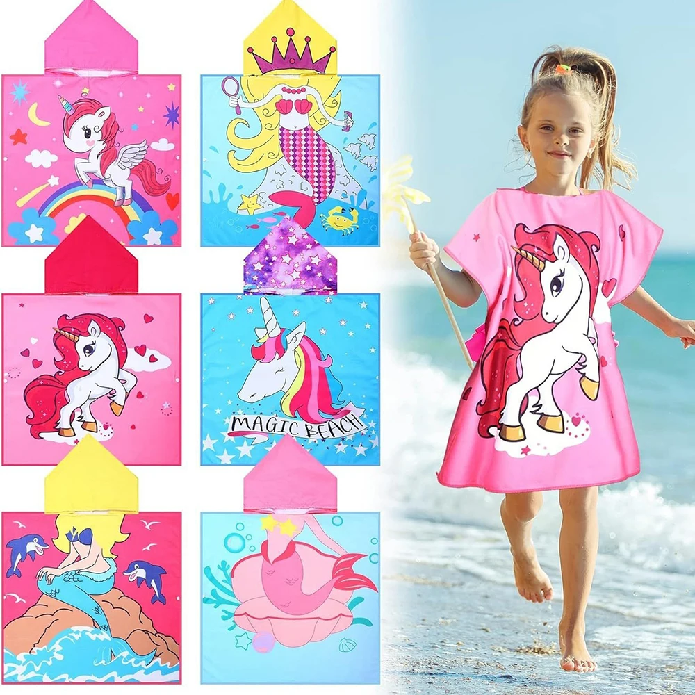 Baby Girl Bath Towel Microfiber Hooded Beach Towel Newborn Cape Towels Kids Bathing Stuff Infant Babies Washcloth Boy Blanket