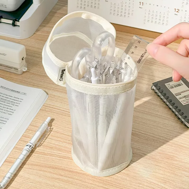 1/3pcs Set of Multi-Style Easy Transparent Standing Pencil Cases And Pens High-Definition Visible Material Student Daily Storage