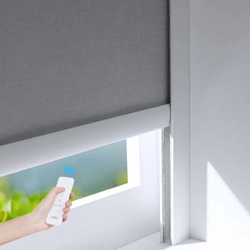 Side Tracks Blackout High-quality Modern Polyester Roller Shades Waterproof Lithium Battery Electric Roller Blind Hotels Office