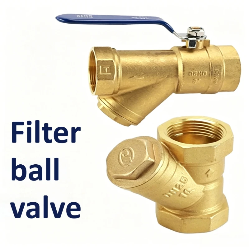 Brass Y-shaped Thickened Filter Internal Thread 2/3/4/6 Points DN8 10 15 20 25 32 40 50 BSP for Water Filter Ball Valve