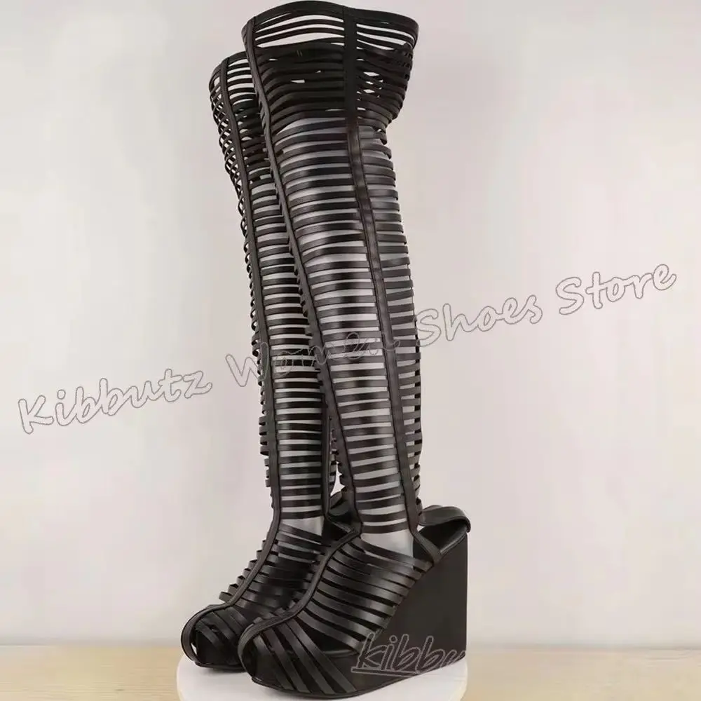 Sandali Roma Stivali sopra il ginocchio in pelle tinta unita moda lusso elegante conciso novità scarpe da donna sexy nuova estate slip-on