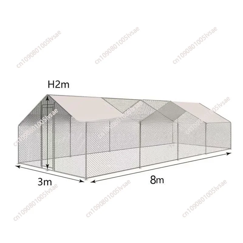 Large chicken galvanized anti-rust chicken running cage galvanized pipe waterproof cage metal immersion wire mesh