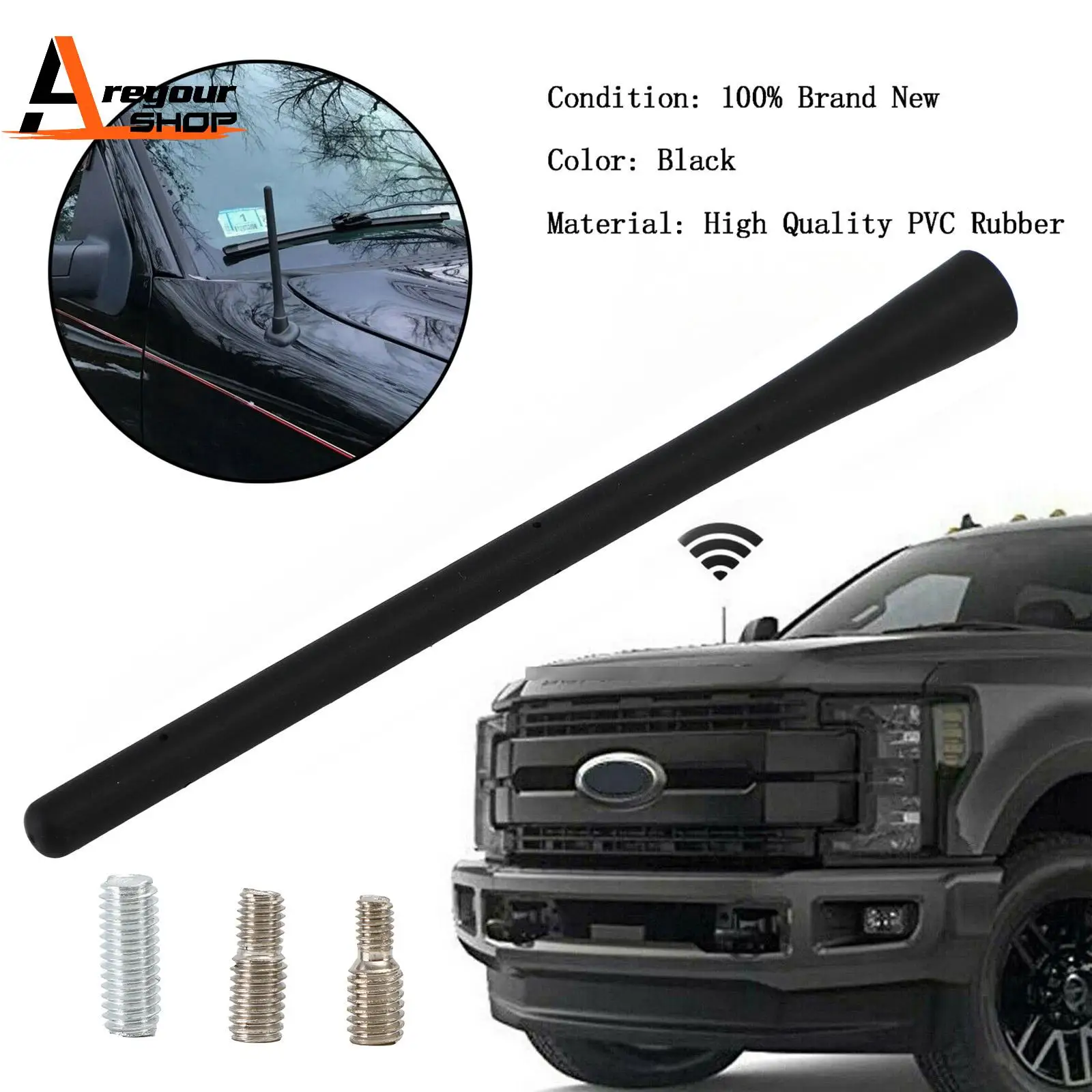 

7Inch Rubber Signal Antenna for Ford F150 F250 F350 ＆ Ram 1500 2009-2019