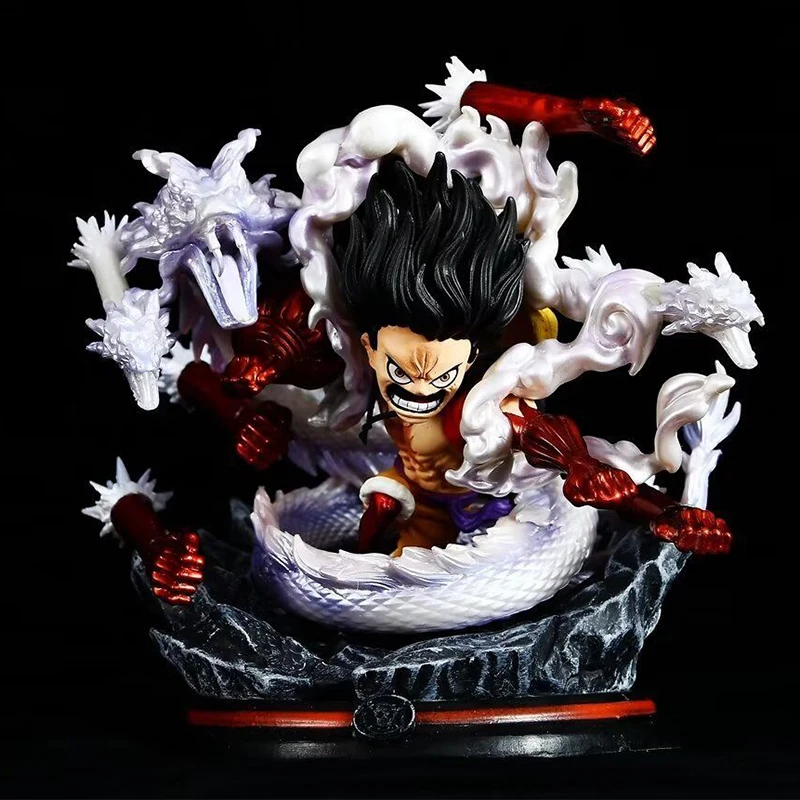 

15cm Anime WCF Monkey D Luffy Figurine GK One Piece Gear 4 Figure Nine Heads Snake Luffy Action Figure Periphery Doll PVC Toys