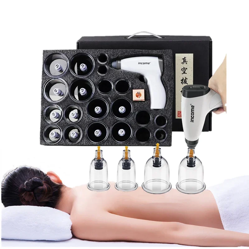 4/12/20/24 Cans Electric Vacuum Cupping Cup Massager Set For Body Massage Chinese Healthy Care Anti-Cellulite Suction Cups