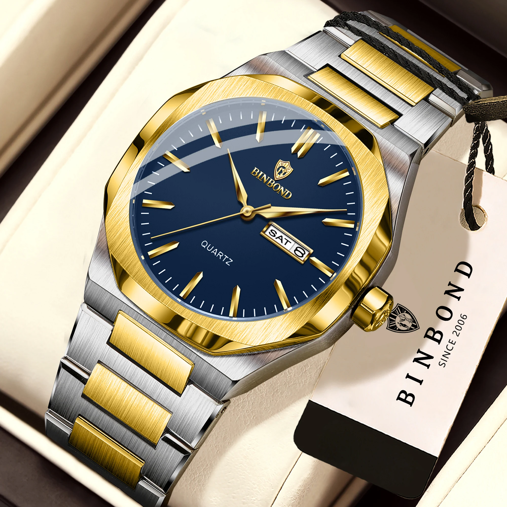 Luxury Watch For Men - BINBOND Orginal Brand New Quartz Men's