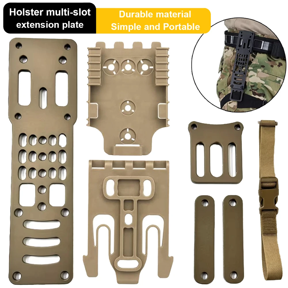 Tactical Modular Holster Adapter with QLS kit, Drop Leg Holster Platform with Leg Strap Police Gear Quick Pull Draw