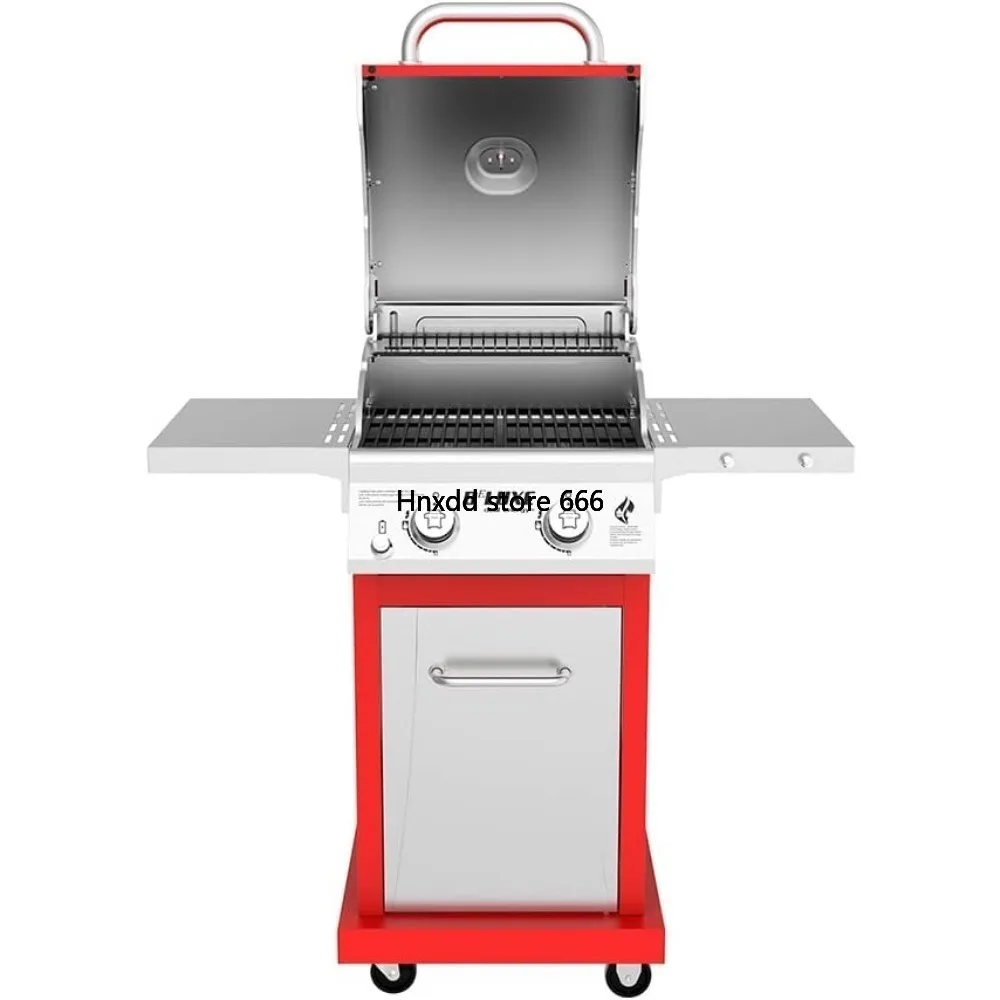 Nexgrill Deluxe 2-Flammen-Propangrill Gas grill mit Wärme ständer, 401 m², 28000 Btus Außen koch terrasse faltbar rot