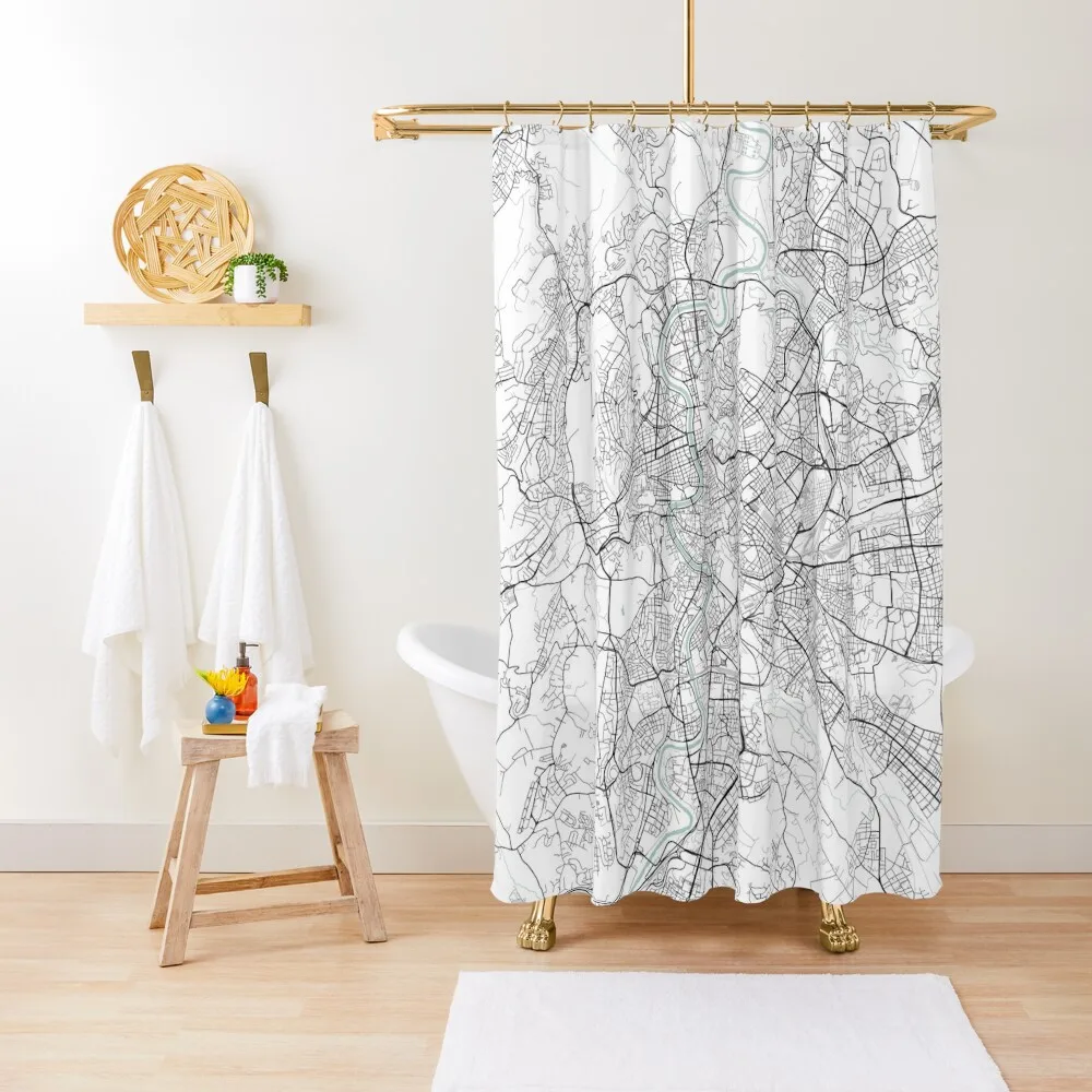 

Rome City Map Shower Curtain Bathroom And Shower Set For Bathroom Modern Bathroom Accessories Curtain