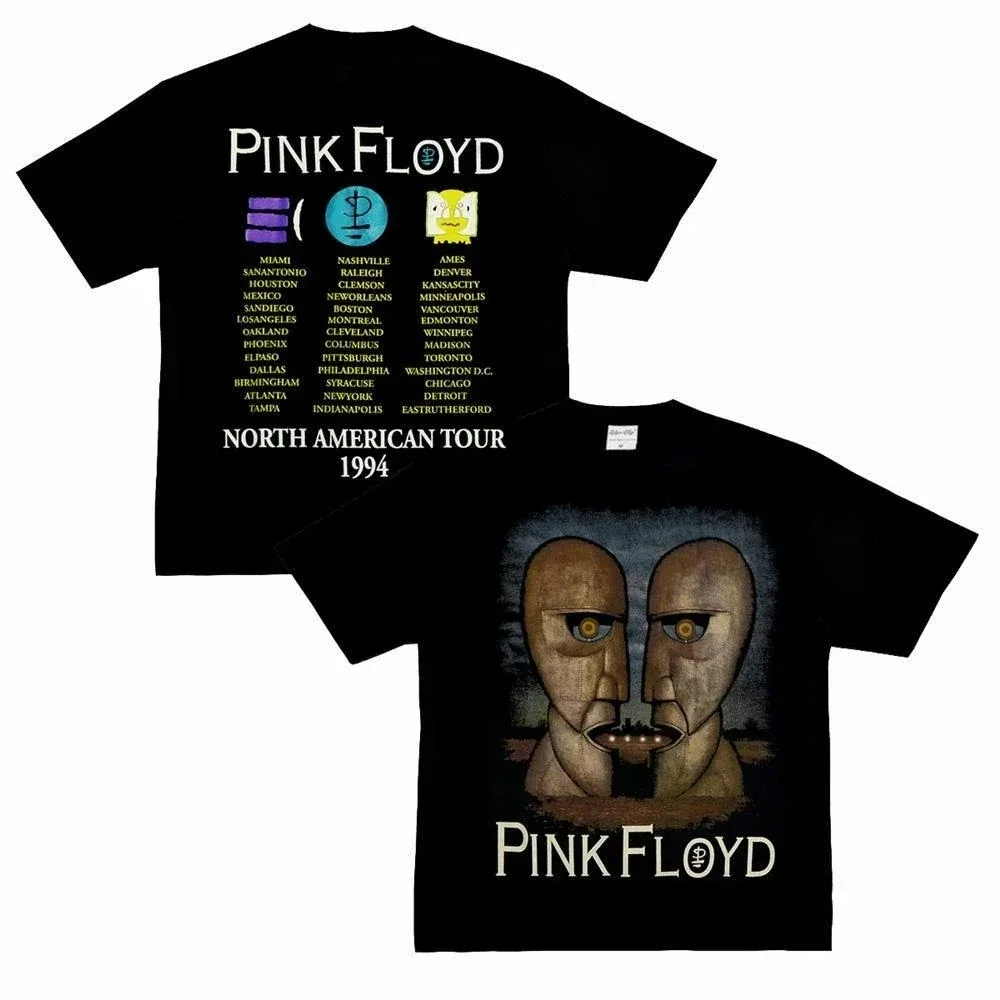 2026 Pink Floyd 1994 The Division Bell North American Tour Vintage Rock American Streetwear Cotton Short Sleeve Y2K T-shirt