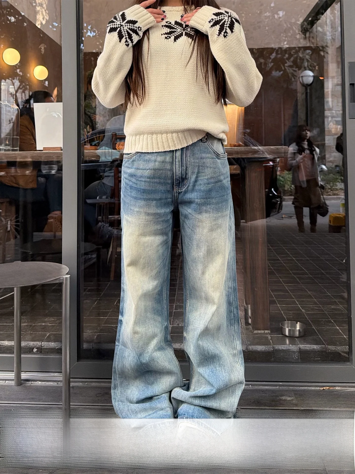 

Женские джинсы Waed Denim: прямые, удлиненные, утягивающие, повседневные, весенние, из хлопка, с завышенной талией