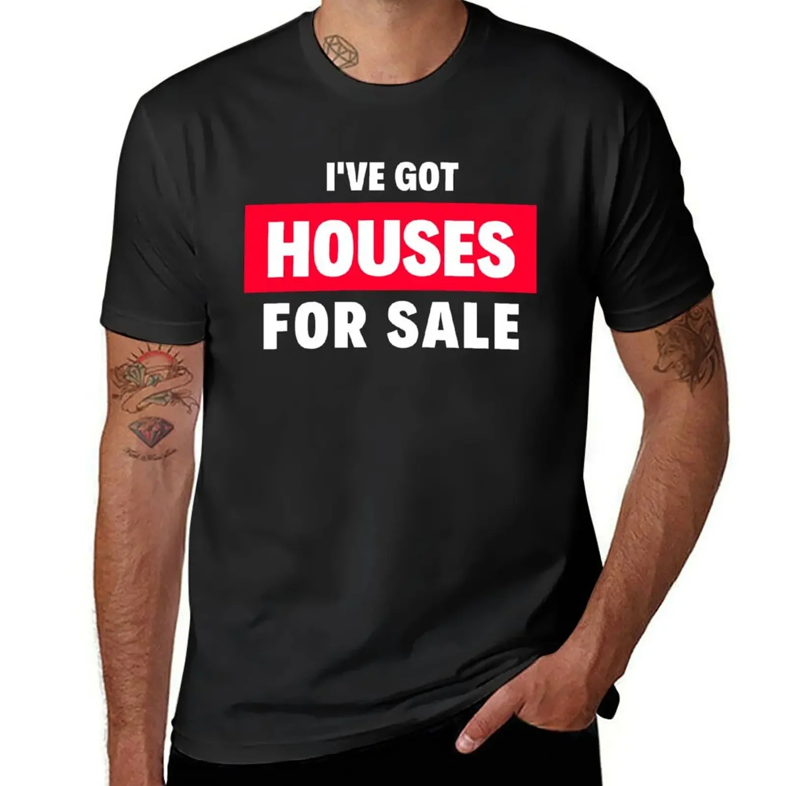 

I've Got Houses for Sale T-Shirt blue archive quick drying graphic tee shirt mens t shirt