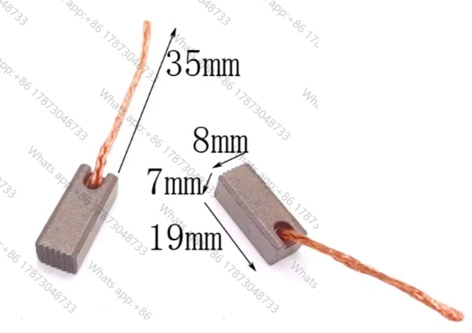20PCS Car heater blower motor carbon brush 6X6X15 with copper motor carbon brush 6*6*15MM 7*8*18.5mm 7*8*19mm 8*8*18mm