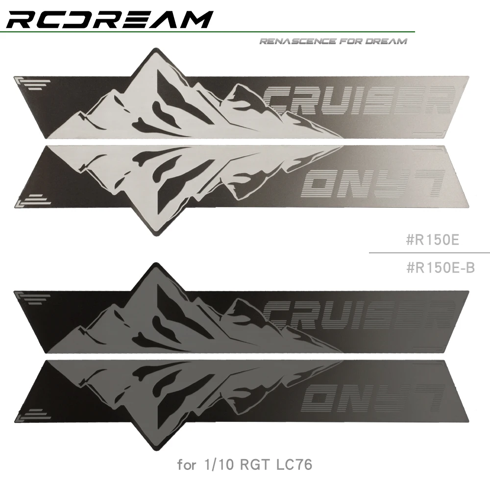 RCDream 1/10 Side Skirt Metal Protection Sheets Stainless Steel Guard Plates for RGT LC76 RGT EX86190 Body Upgrade Parts #R150E