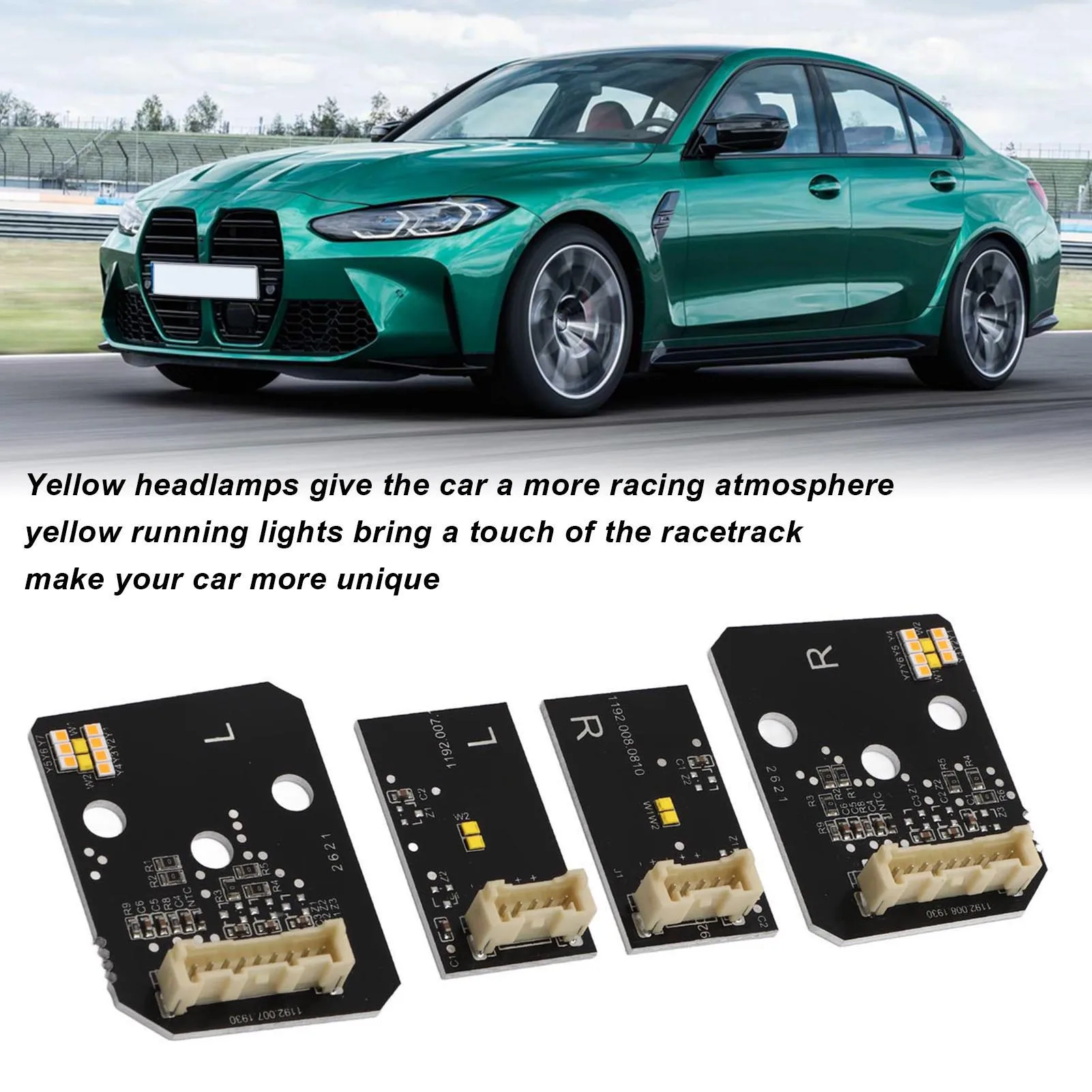 

Yellow DRL LED Modules Board Set for M3 G80 M4 G82 G83 Laserlight Euro 2021 and Later DRL LED Boards Yellow LED Modules