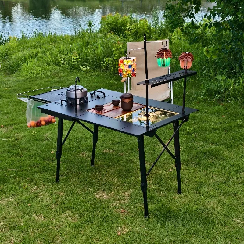Modern Aluminum Alloy Tactical Table Panel Multi-Function Modular Folding Metal Outdoor Furniture for Kitchen Warehouse