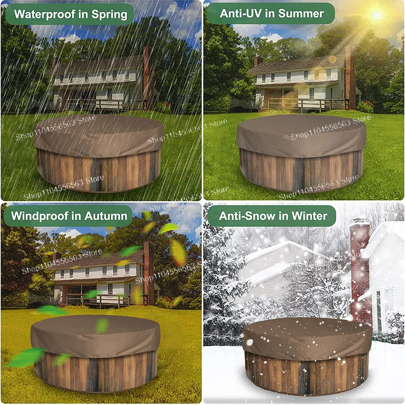 215×70cm 190T Lightweight Waterproof Dust Cover, Universal Outdoor Protector for Bathtub Garden Table Chair Canopy