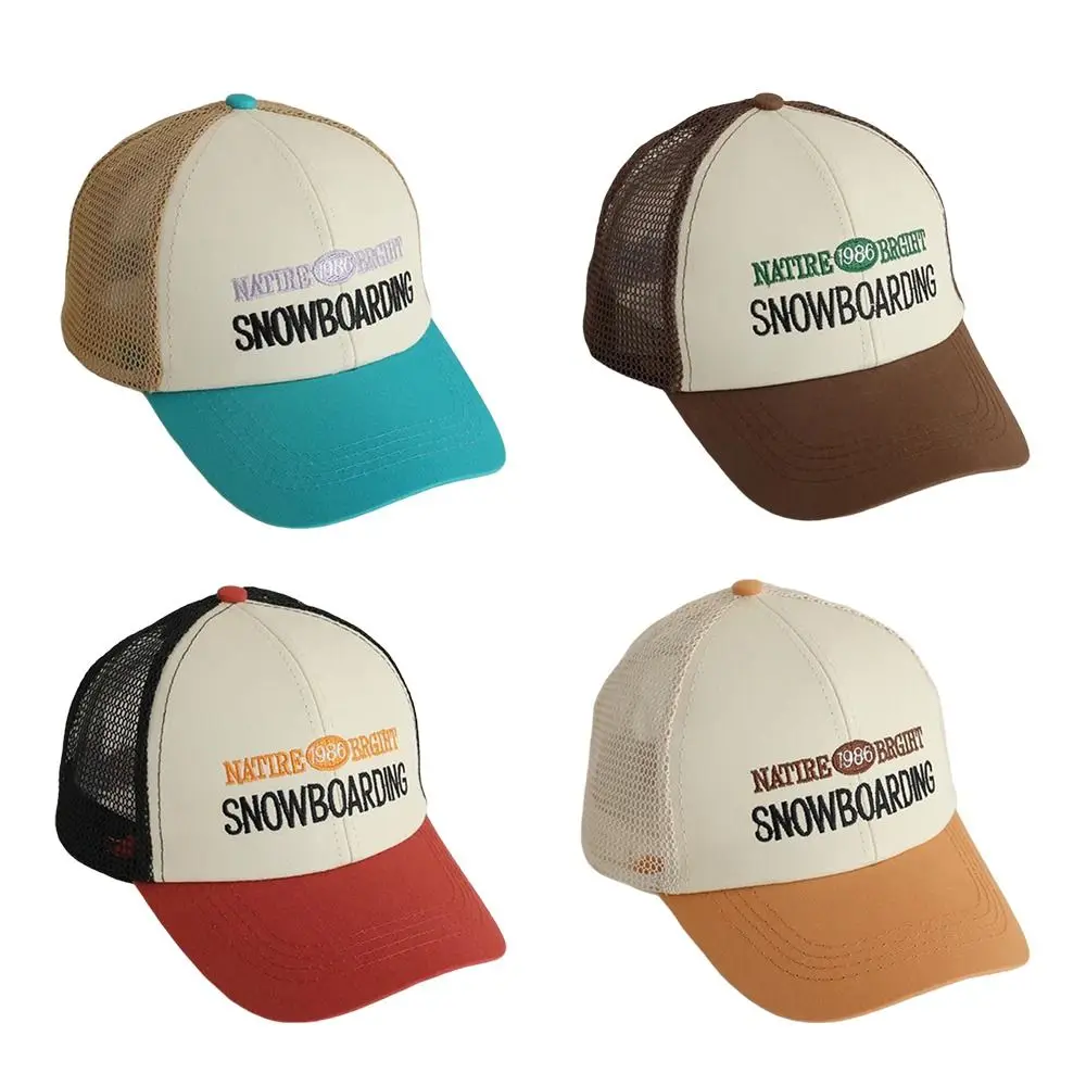 

Letter Embroidery Baby Mesh Baseball Cap Sun Protection Breathable Sunscreen Hip Hop Hat Sunshade Duckbill Cap