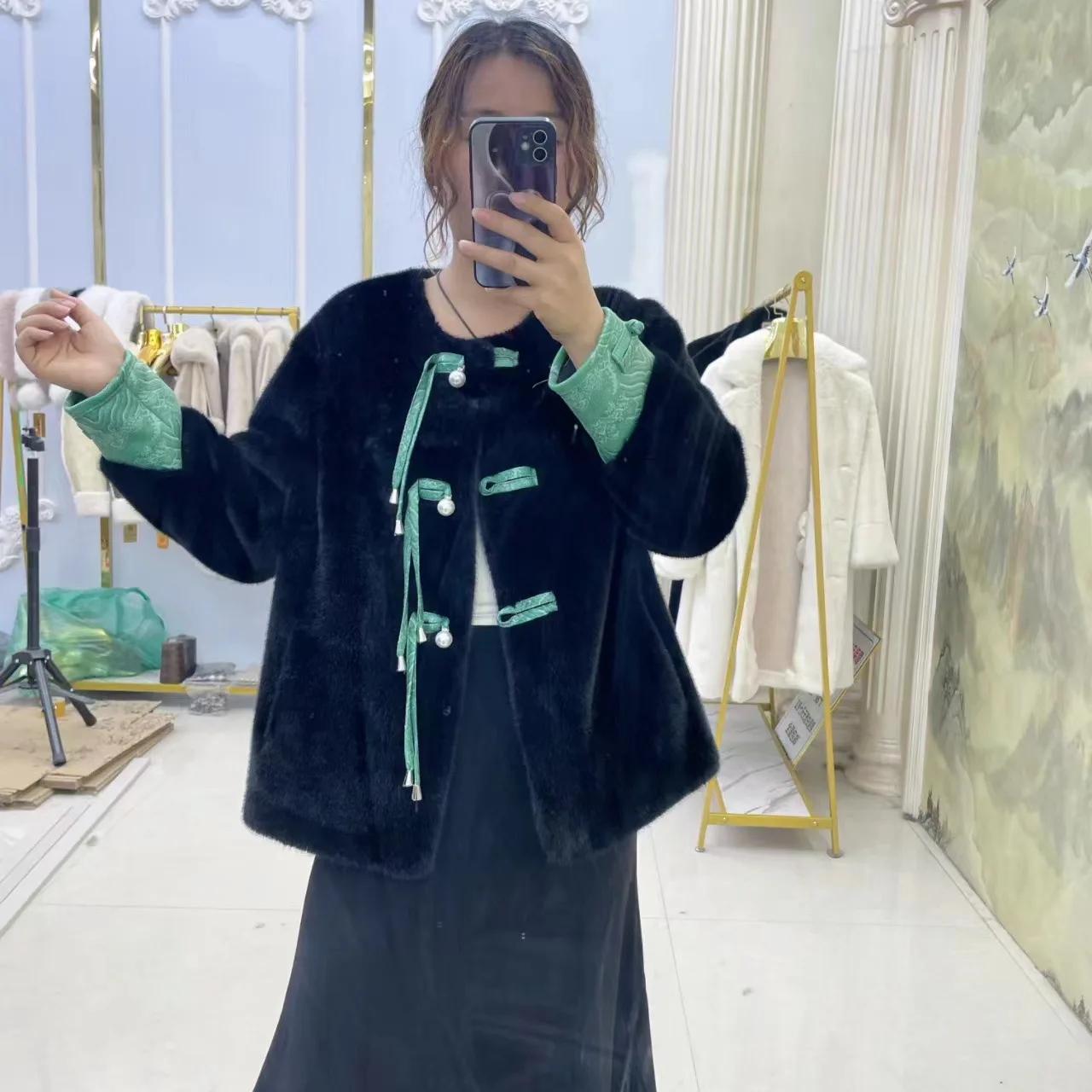 Women's Faux Fur Short Coat - usage example