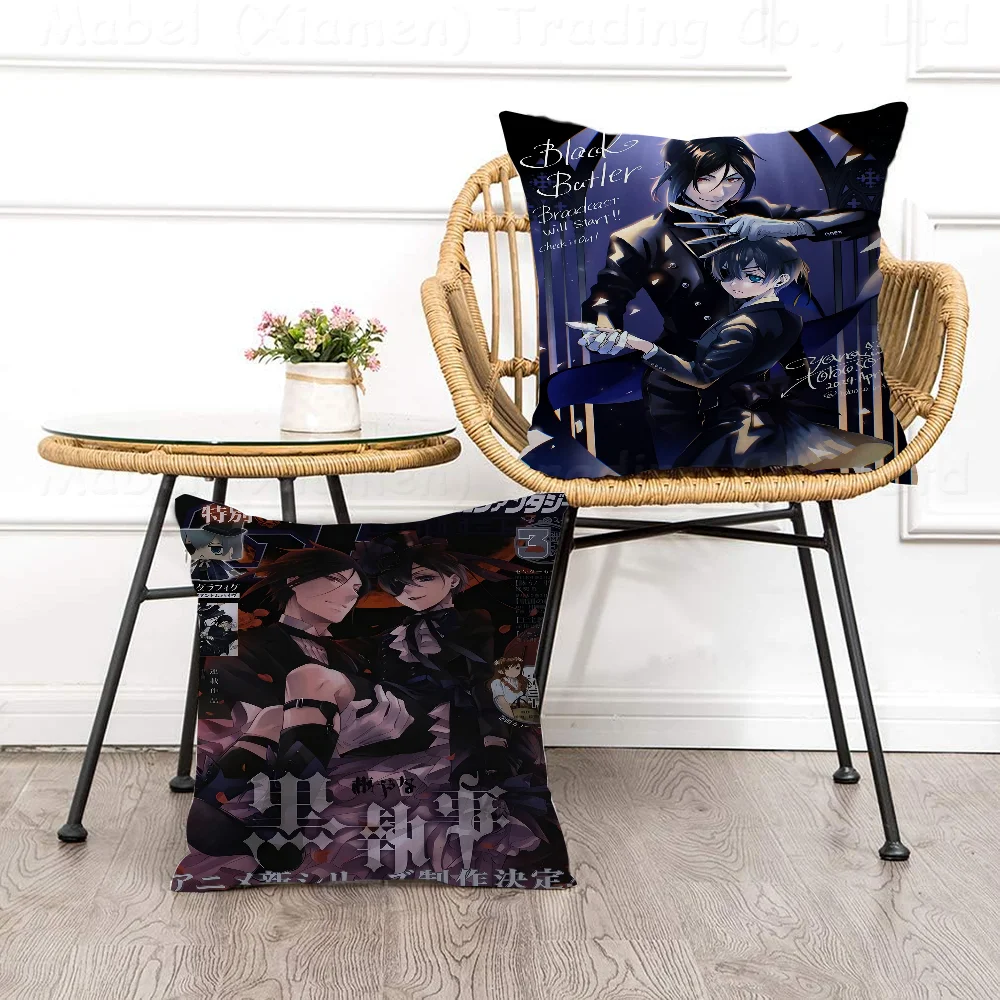 

Anime B-Black B-Butler Pillow Gift Home Office Decoration Bedroom Sofa Car Cushion Cover Case 45x45