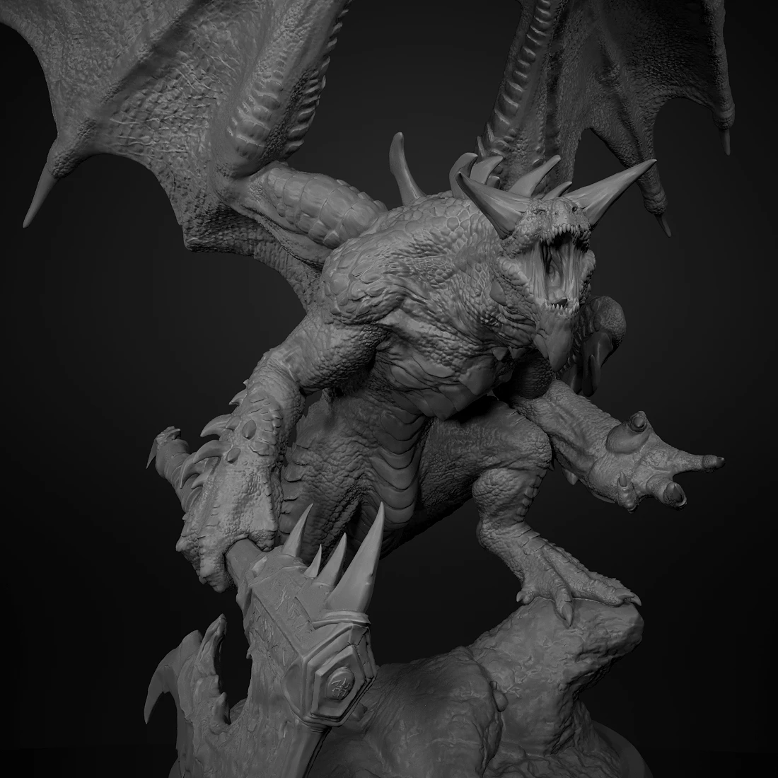 Infernum Dragon Miniatures 40mm Tabletop Games Model Unpainted Miniatures For Tabletop Games And Role-playing Room Decorations