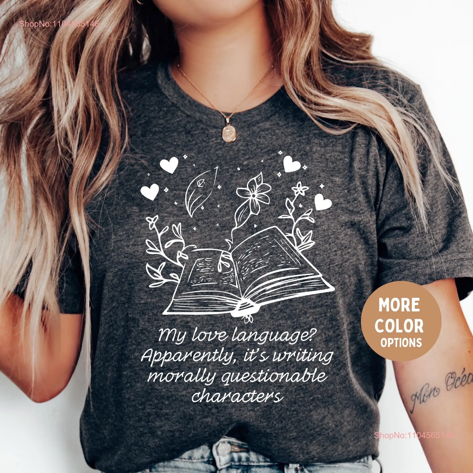 Funny Books Slogan T Shirt for Dark Romance Writer Readers Society Villain Smut Lover Spicy Fan Morally Grey Sublimation