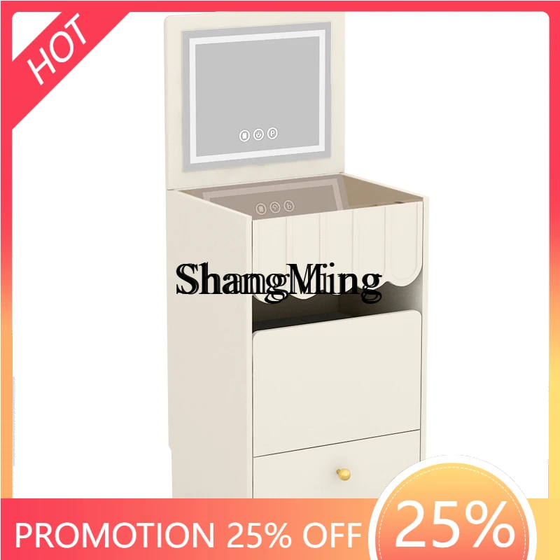 

ZYY new high-end dresser small bedroom cream wind flip cover cosmetic table storage cabinet integrated