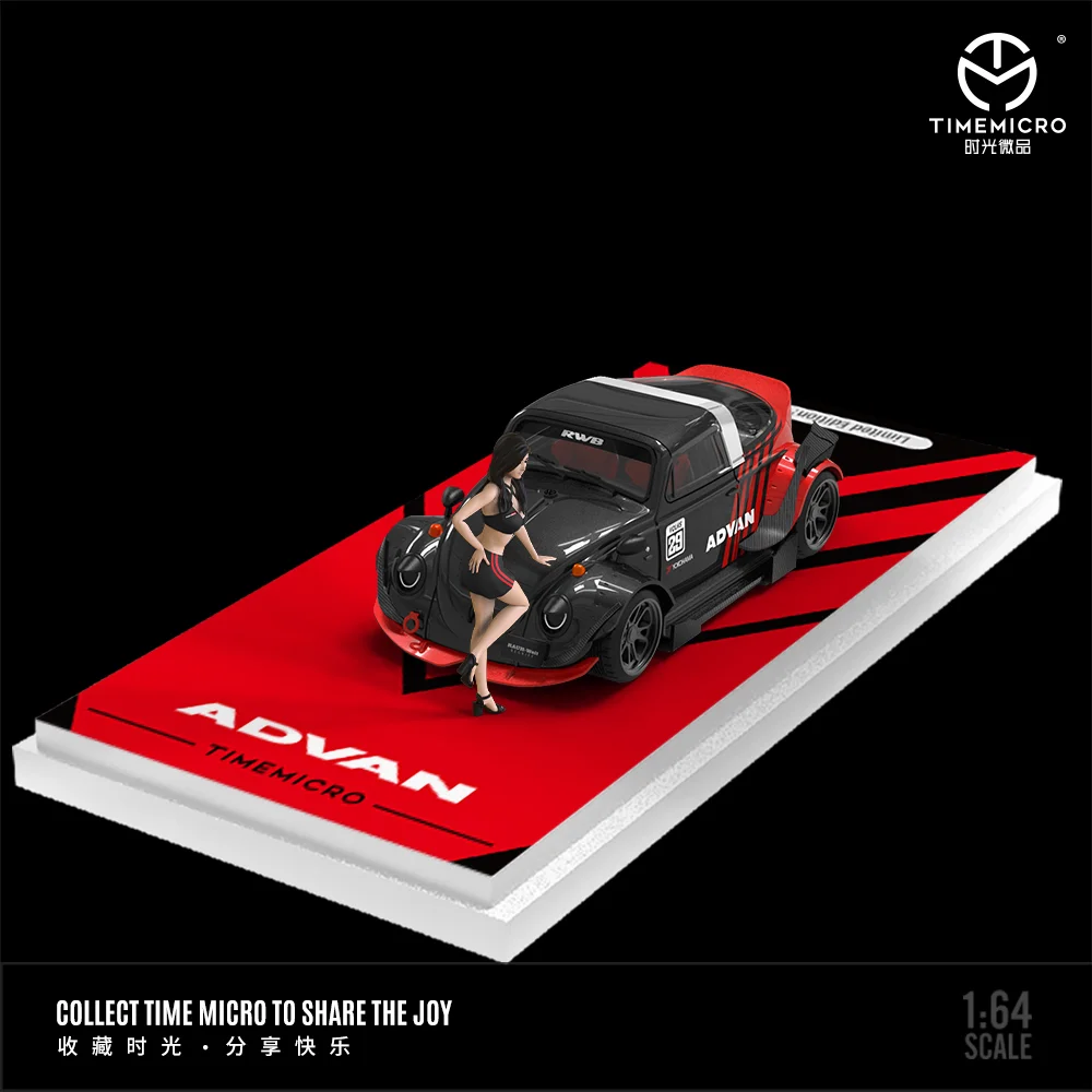 X-T 1:64 نموذج سيارة صغير RWB ADVAN محاكاة مصنوع من خليط معدني للتجميع والعرض #4