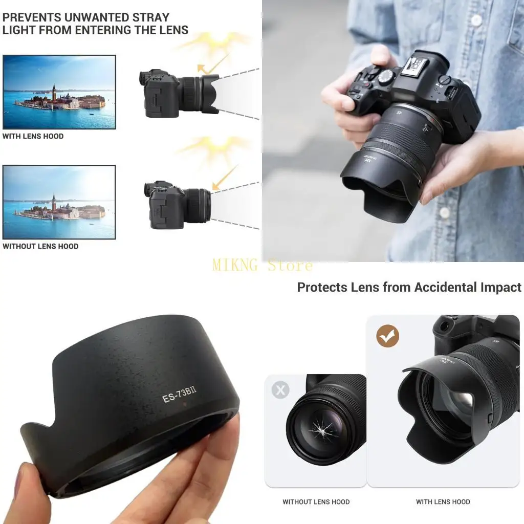 Matte Black Camera Lens Shade for 73BII Daily Outdoor Carry and Use Best Sale