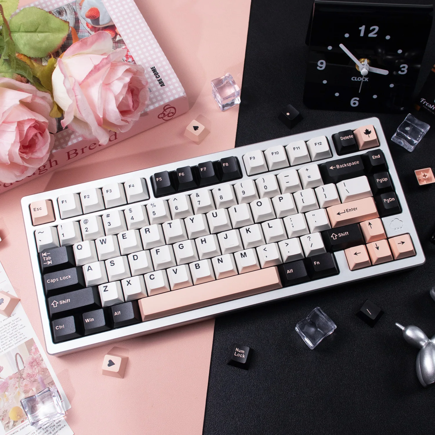 GMK Keycap PBT Keycaps Double Shot Cherry Profile for Mechanical Keyboard GMK8008 Red Blue Samurai WOB Fishing