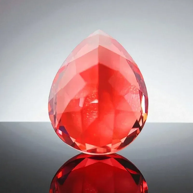 

L-Fire Lotus Color Lab Grown Sapphire Pear Cut Gemstone for Diy Charms Jewelry Making Material Selectable AGL Certificate